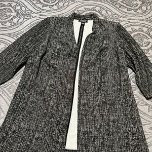 NYC Black and White Blazer with Notched Lapel